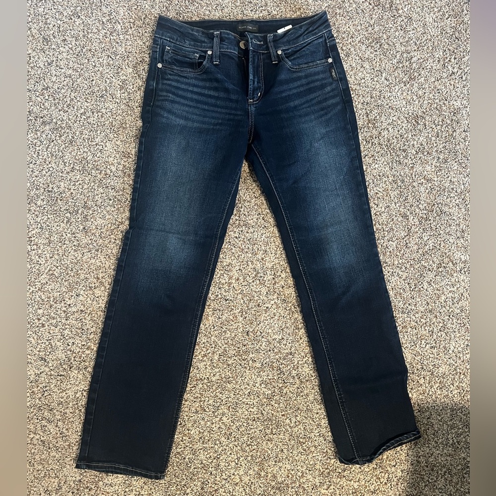 Silver Jeans Dark Blue Straight Leg Women's Jeans